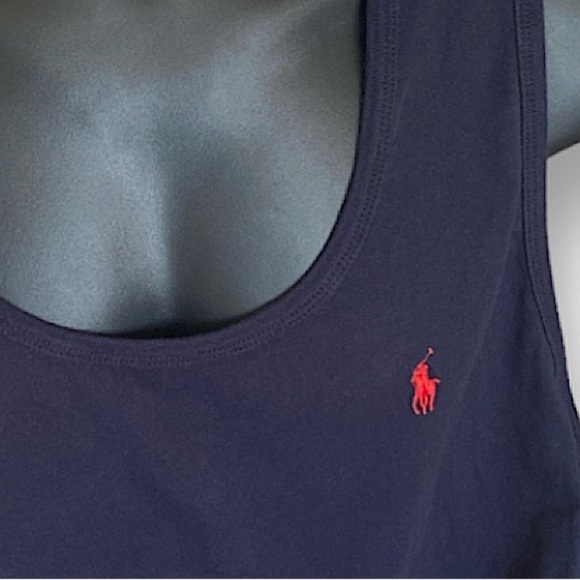 RALPH LAUREN POLO Washed Vintage Jersey Tank Men’s Size XXL TTG Blue EUC - Picture 10 of 14